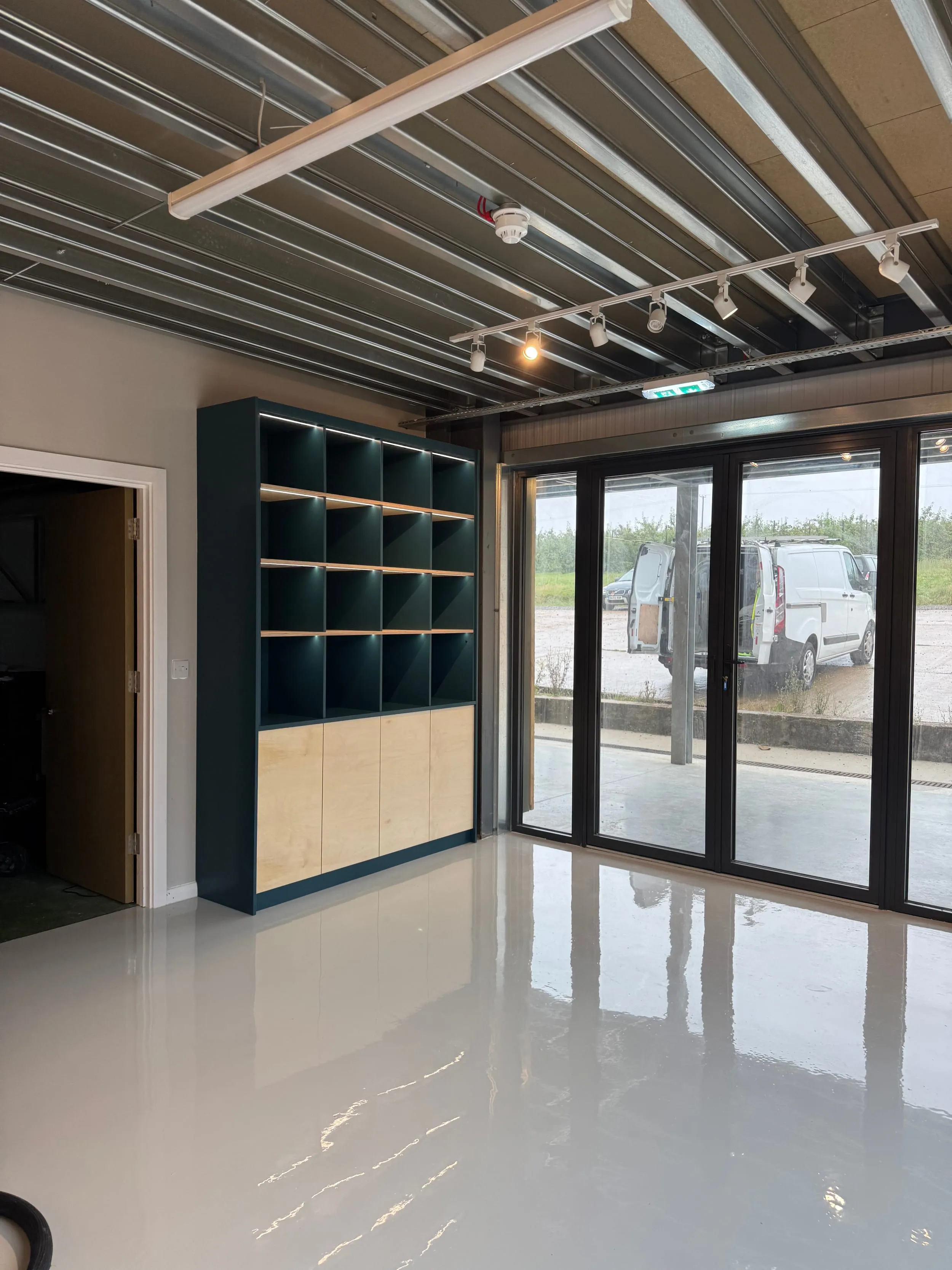 Birch Ply Wine Display Units, Seagull Bespoke Interiors