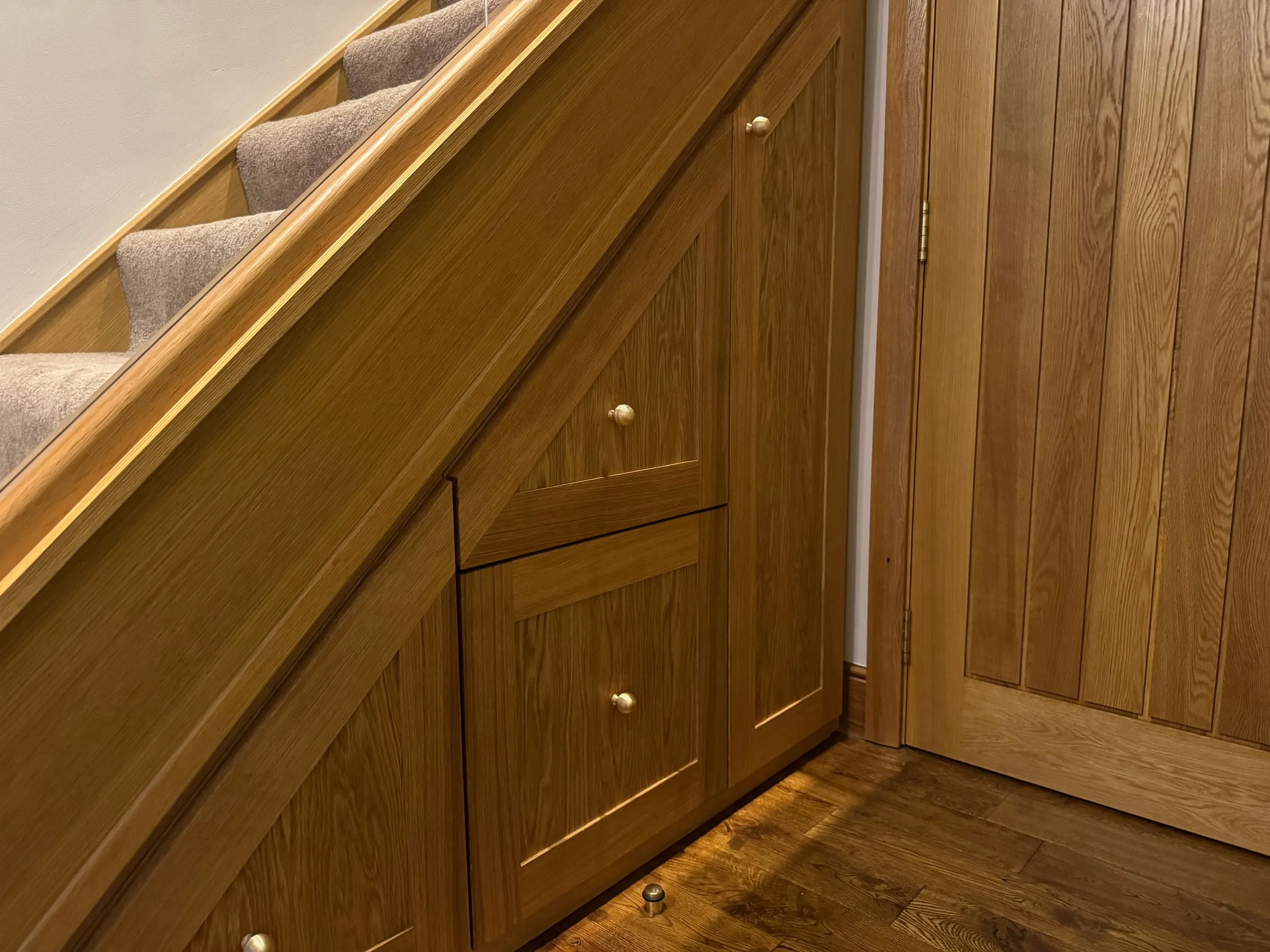 Solid Oak Under-Stairs Storage, Seagull Bespoke Interiors