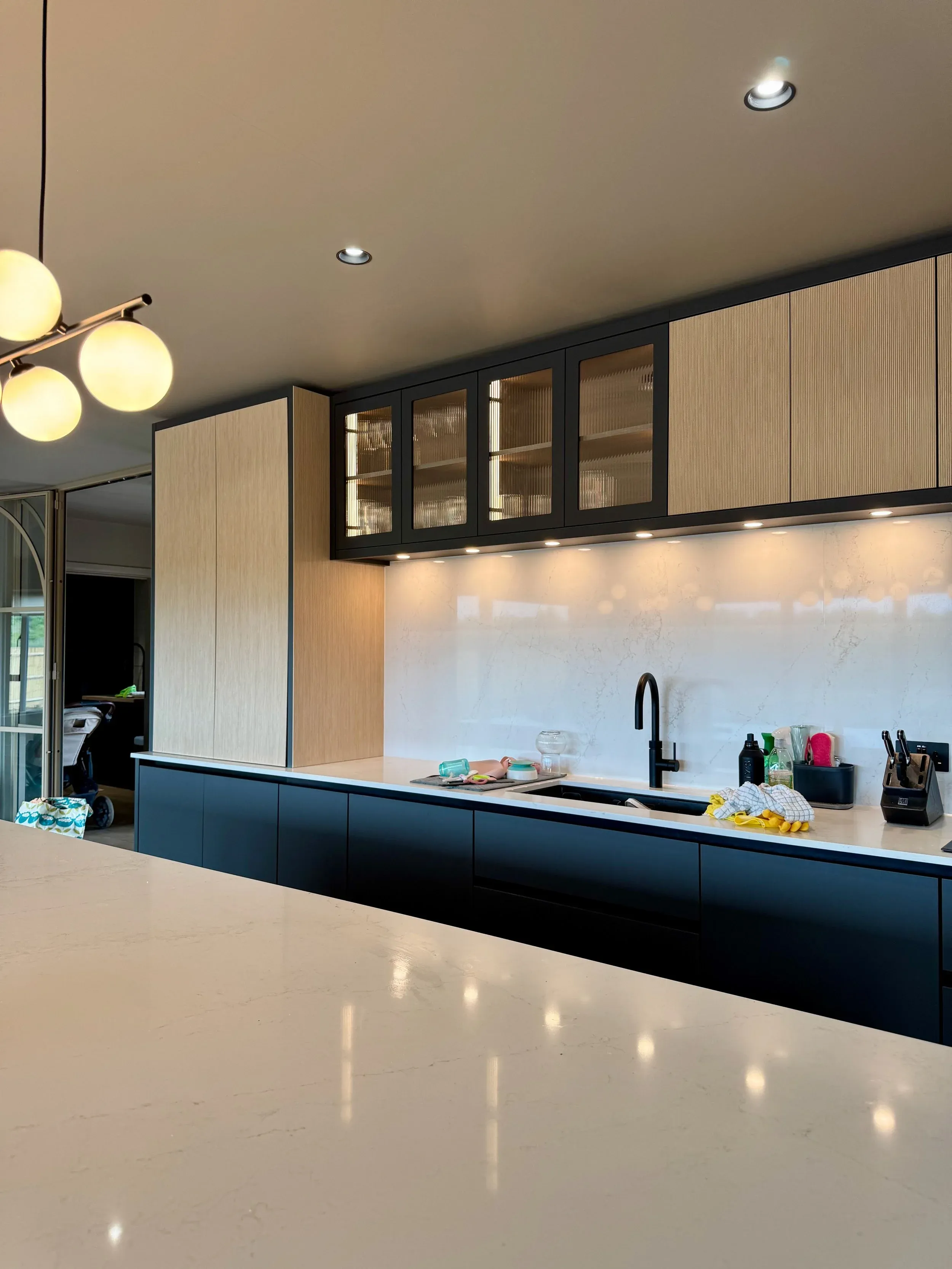 Reeded Oak Kitchen, Seagull Bespoke Interiors