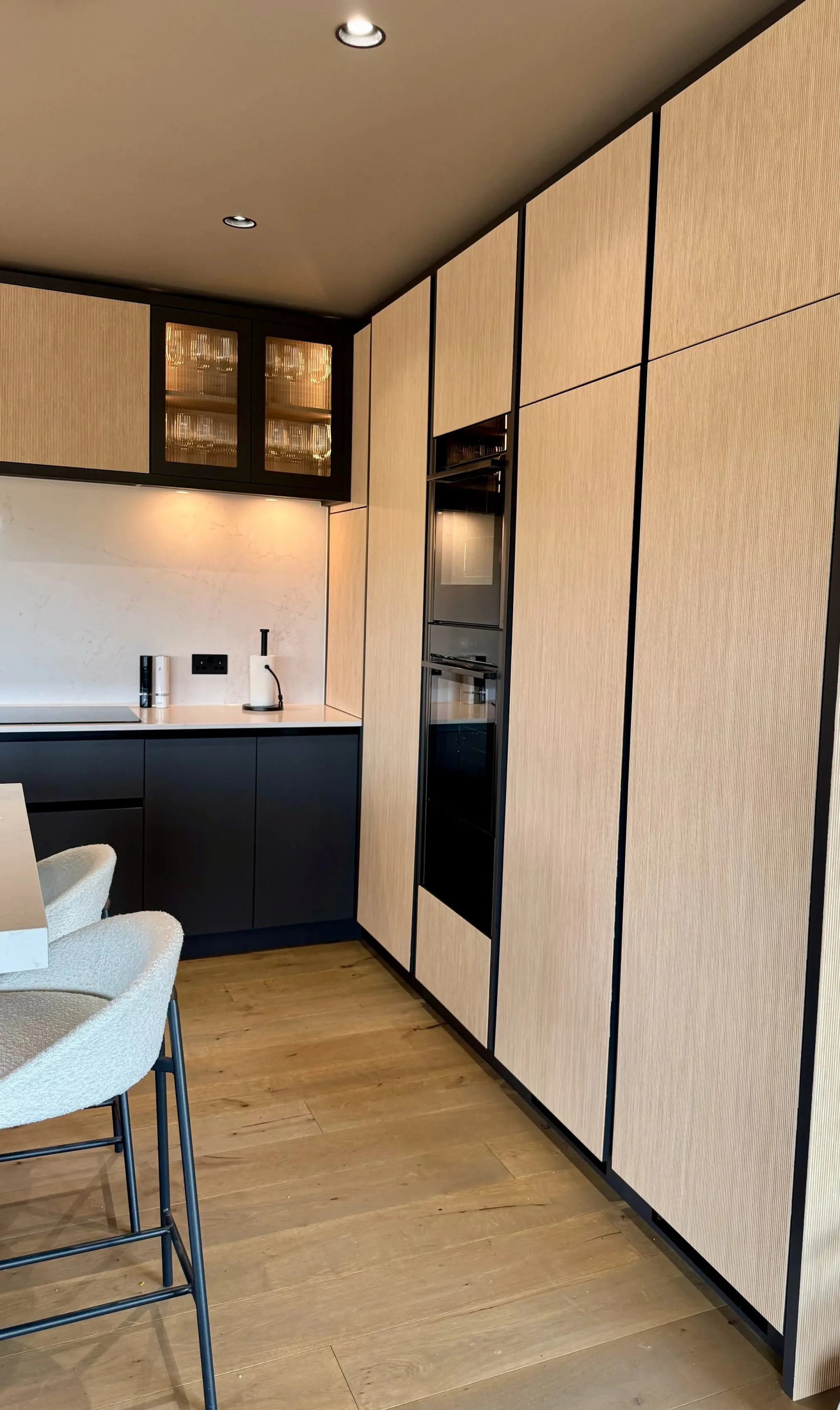 Reeded Oak Kitchen, Seagull Bespoke Interiors