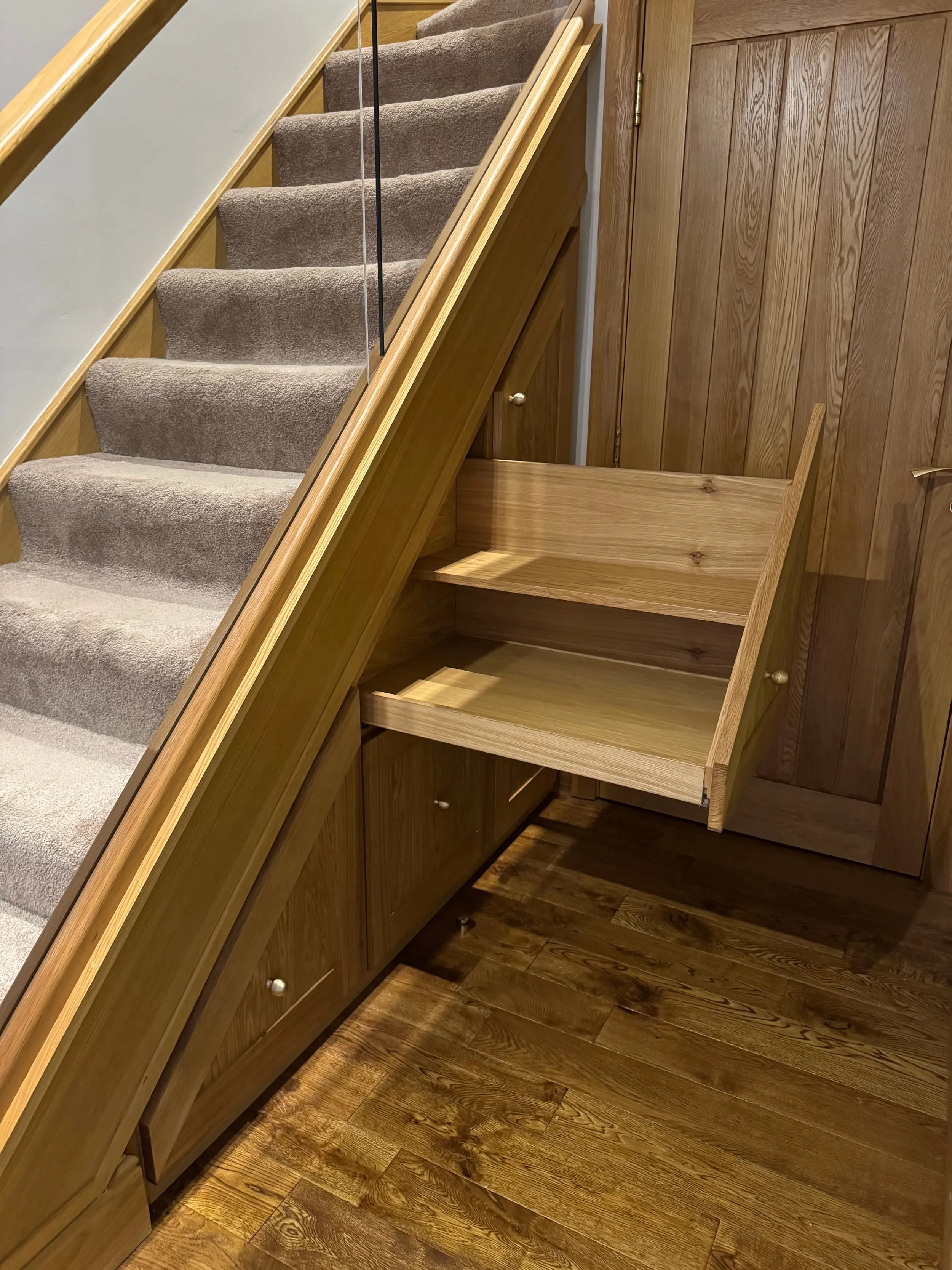 Solid Oak Under-Stairs Storage, Seagull Bespoke Interiors