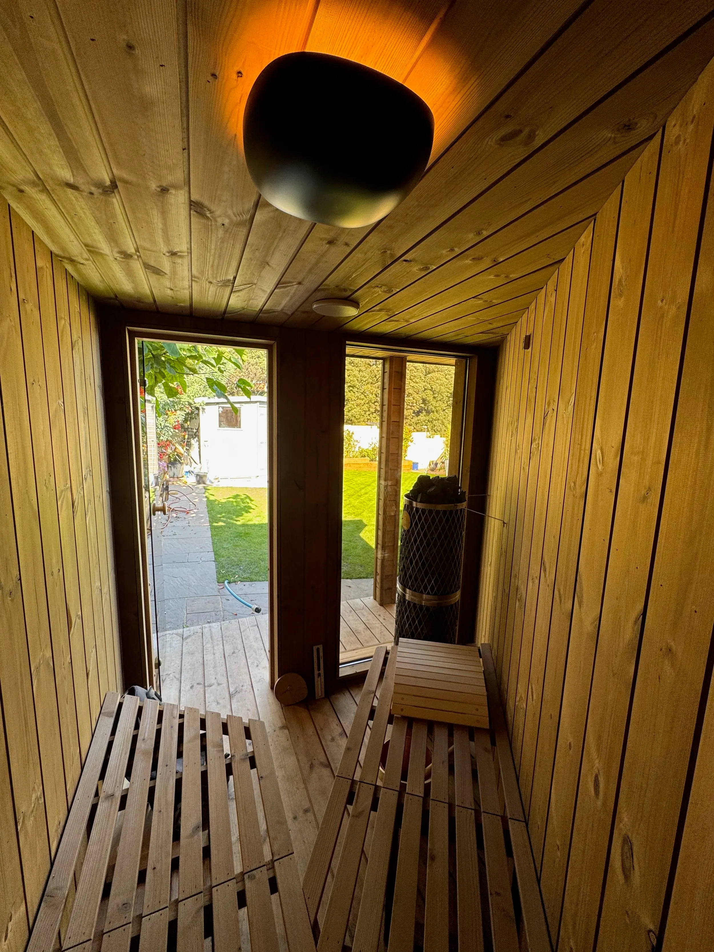 ThermoWood Outdoor Sauna, Seagull Bespoke Interiors