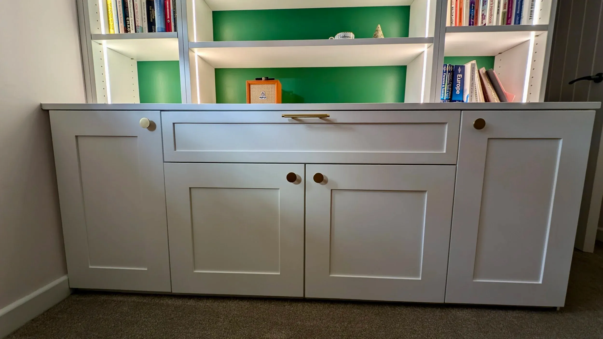 LED-Lit Bookcase, Seagull Bespoke Interiors