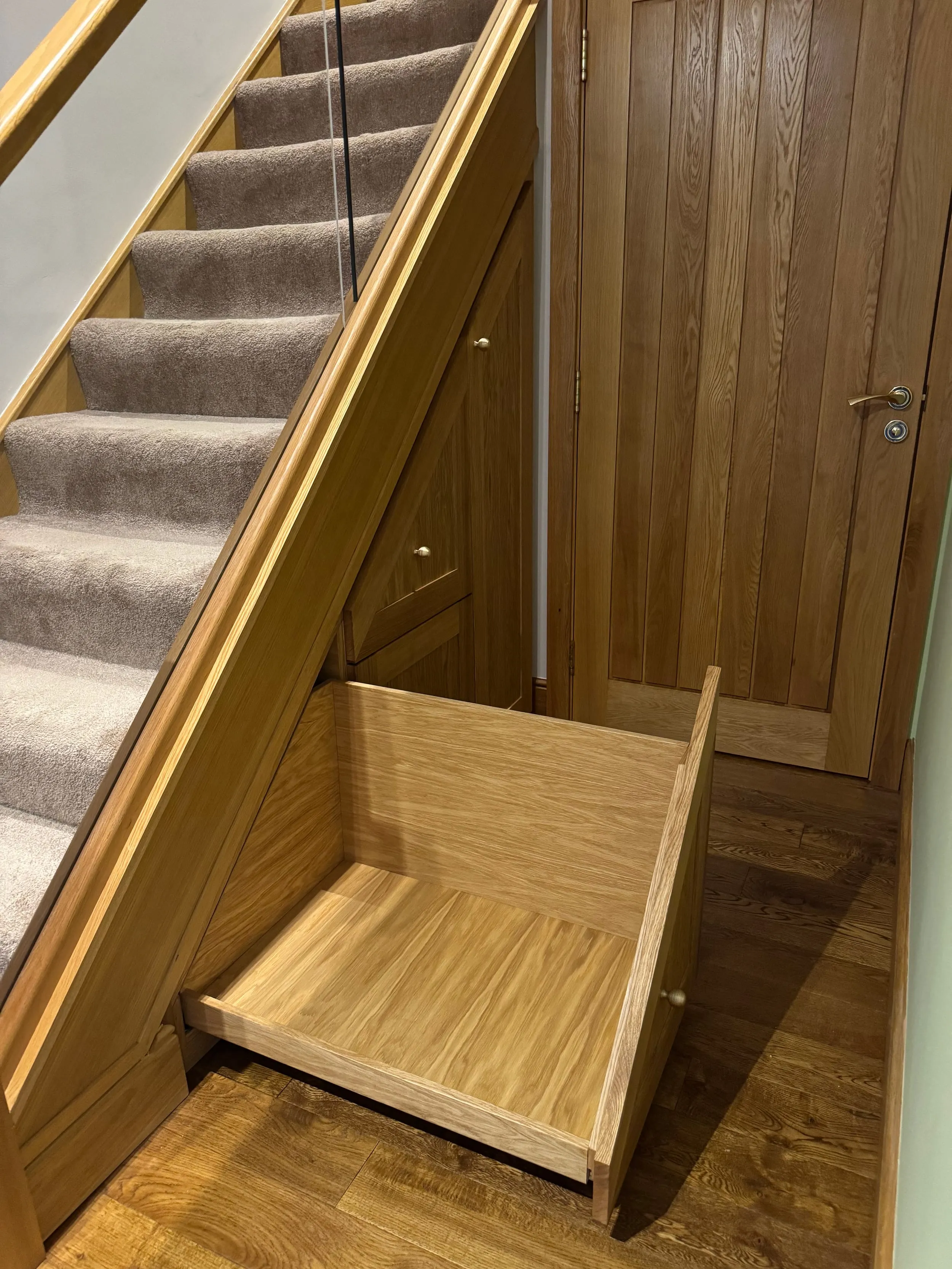 Solid Oak Under-Stairs Storage, Seagull Bespoke Interiors