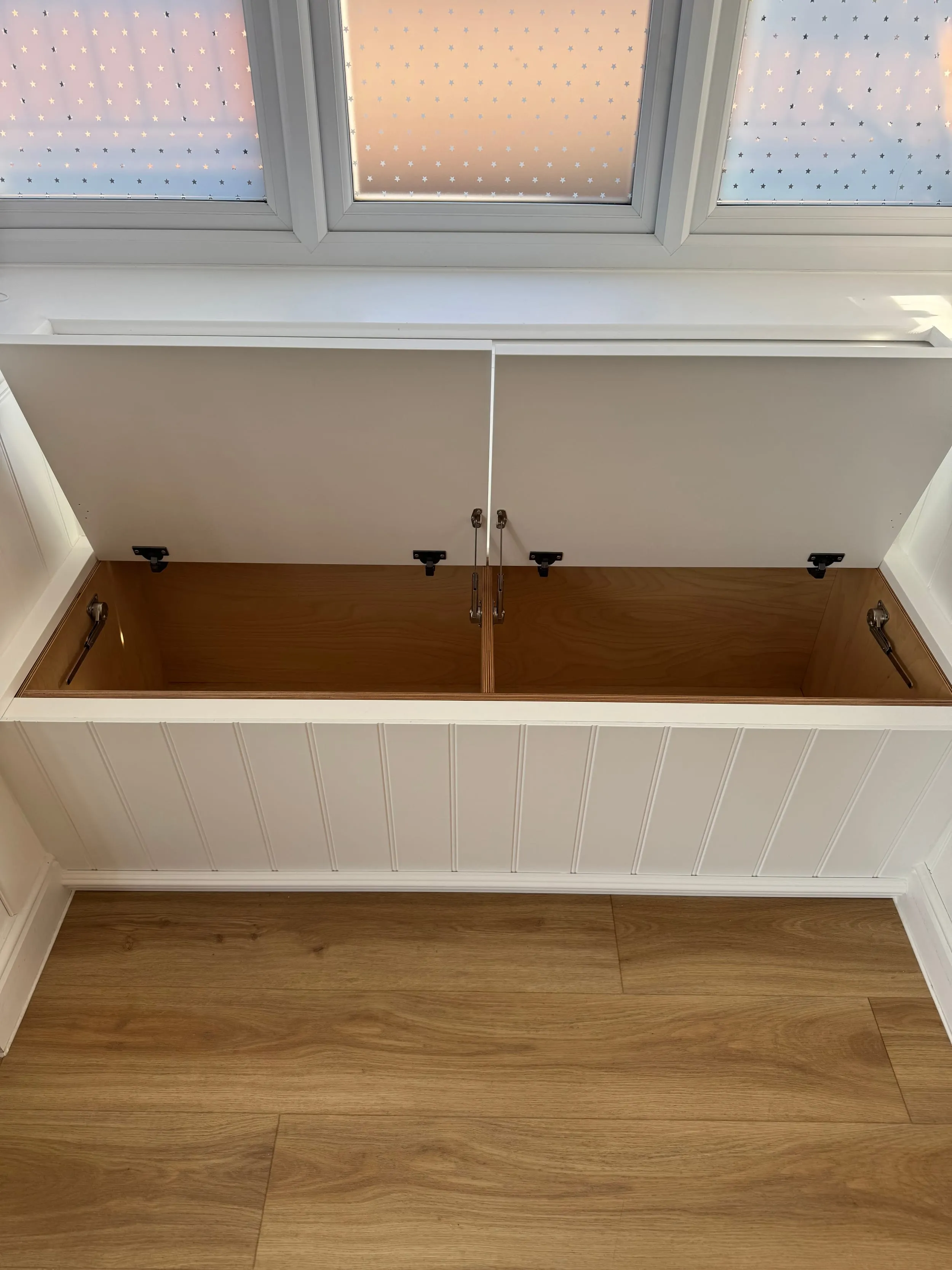 White Panelled Window Seat, Seagull Bespoke Interiors