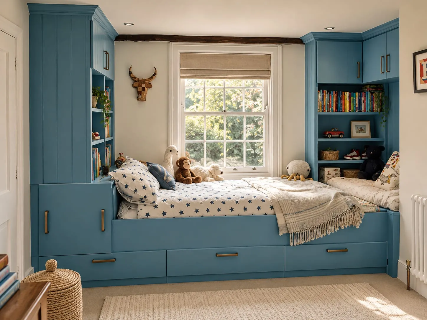 St Giles Blue Built-In Bed