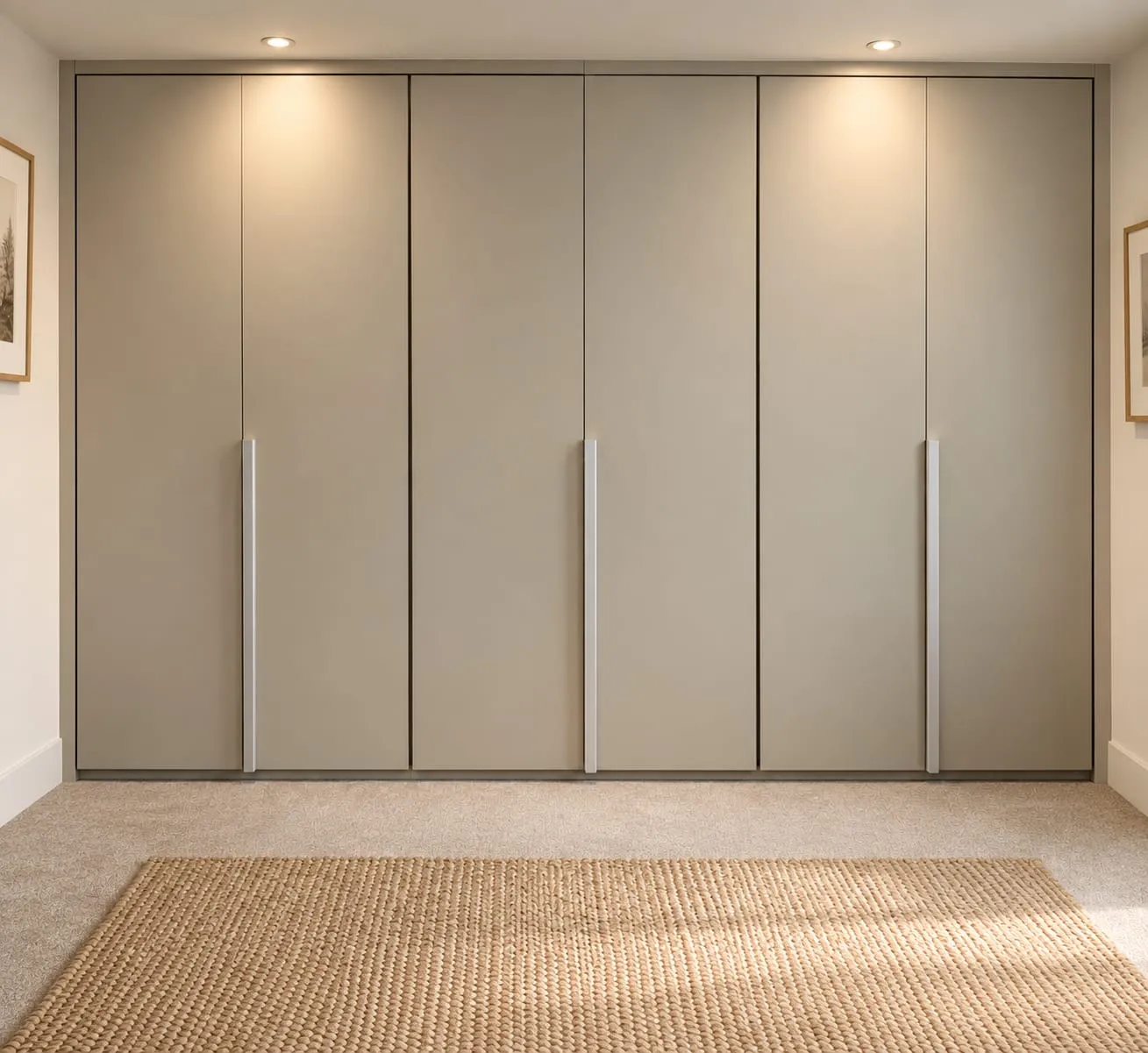 Light Grey Six-Door Wardrobe